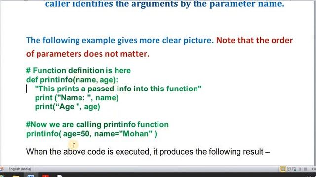 Keyword or Named Argument in Python смотреть онлайн