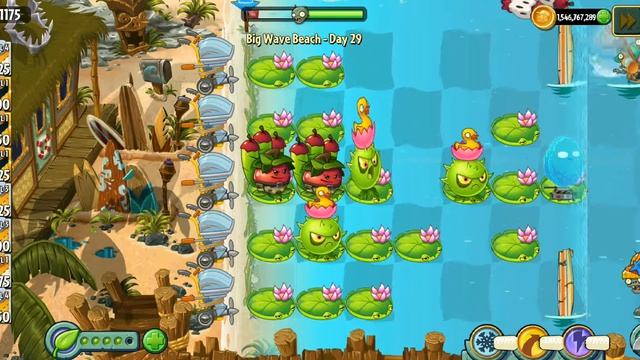 Plants vs Zombies 2 - Big Wave Beach - Day 29 смотреть онлайн
