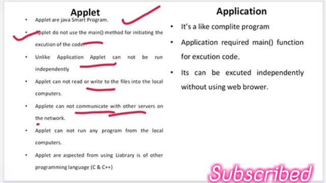 Differentiate between Applet and application exam notes | #Java_notes #Applet_notes смотреть онлайн