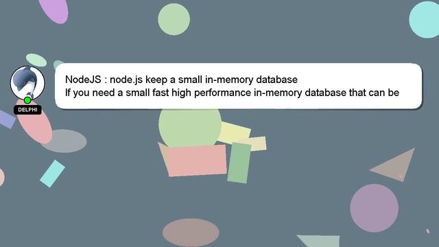 NodeJS : node.js keep a small in-memory database смотреть онлайн