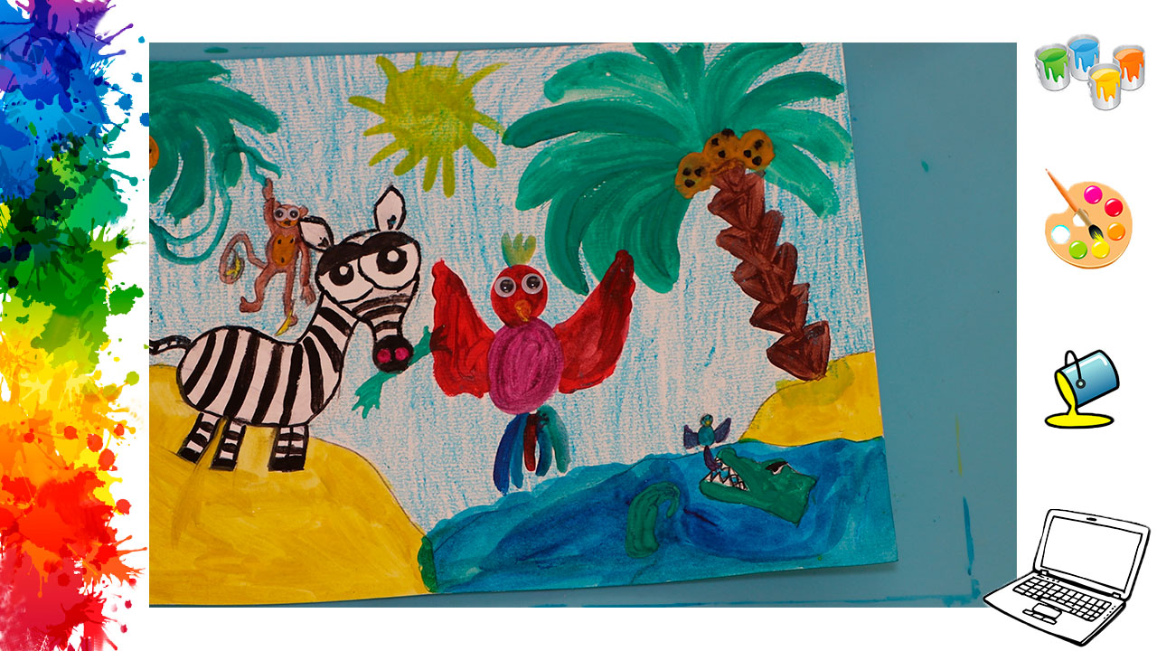 Поэтапное рисование диких животных для детей смотреть онлайн