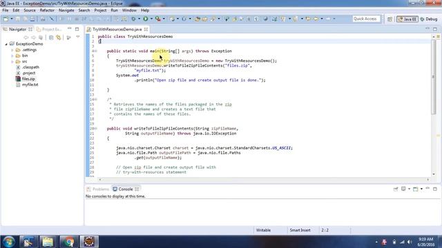 The Try with resources statement-two resources | Java Exception handling смотреть онлайн