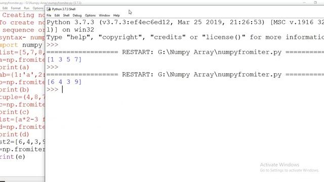 Numpy Array using arange() смотреть онлайн