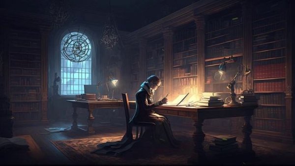 ?Dark Academie playlist - studying alone at night at the library - classical music