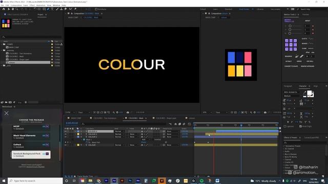 Animate Text Colour (3 Ways) | Adobe After Effects Tutorial смотреть онлайн