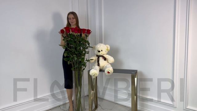 Розы 150 см на сайте FlowBeri Букет №7 смотреть онлайн