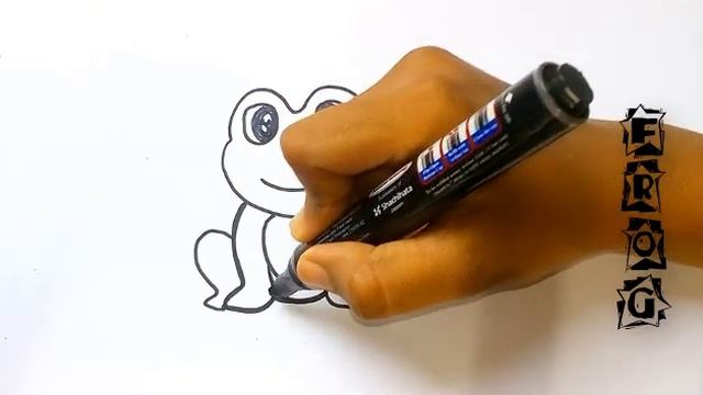 How to draw a Frog for kids easy drawing смотреть онлайн