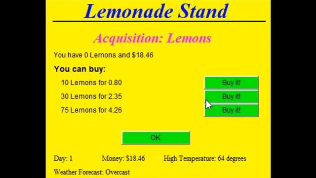 Forgotten Web Games - Lemonade Stand смотреть онлайн