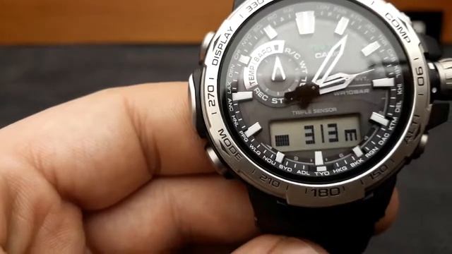 Casio Protrek PRW-6000 - Altimeter, Barometer And Compass Mode