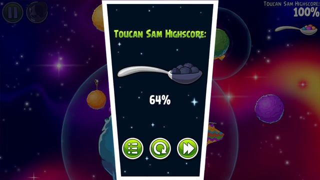 Angry Birds Space Froot Loop Bloopers (Toucan Sam 100% Spoon) All levels смотреть онлайн