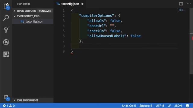 TypeScript advanced: Structure of tsconfig.json смотреть онлайн