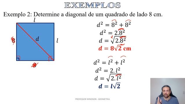 Geometria - Teorema de Pitágoras e Área do Triângulo - Professor Windson смотреть онлайн