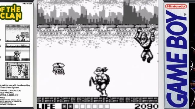 Teenage Mutant Ninja Turtles, fall of the foot clan (Game Boy 'Let's Play'); 1st level смотреть онлайн