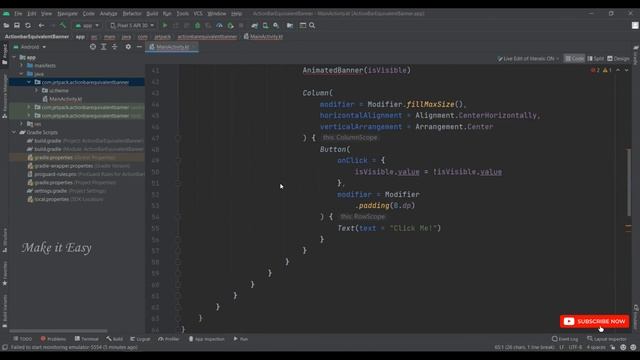 ActionBar with Dialog Animation in Jetpack Compose | Android | Kotlin | Make it Easy смотреть онлайн