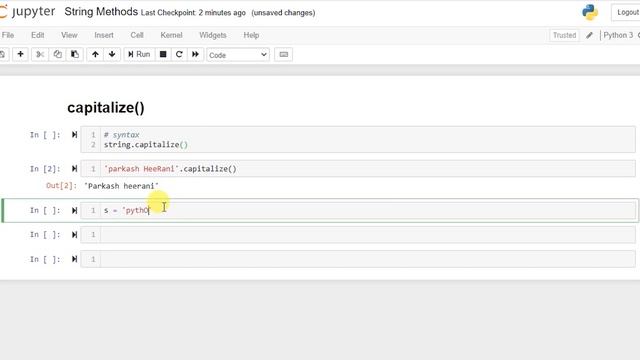 Python String - capitalize() смотреть онлайн