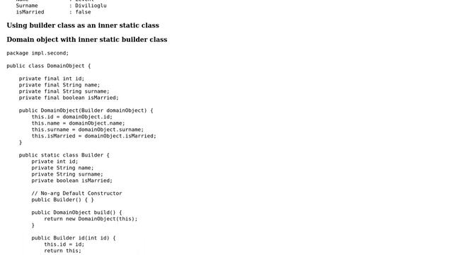 Implementing builder pattern In Java with a static inner and a Concrete standalone class смотреть онлайн