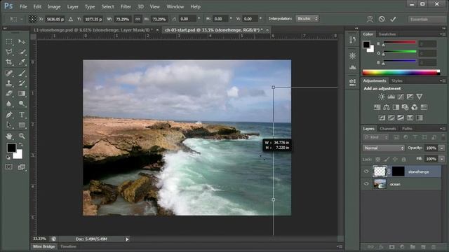 Moving Images to Other Documents and Using Free Transform - Adobe Photoshop CS6 Tutorial смотреть онлайн