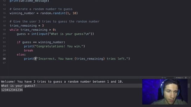 Python Tutorial - Number Guesser смотреть онлайн