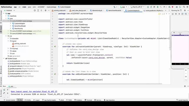 RecyclerView and CardView смотреть онлайн