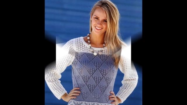 Двухцветный Джемпер Спицами - 2019 / Bicolour Sweater / Bicolor Pullover