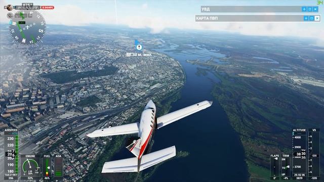 Полет Курумоч-Самара-Бугуруслан в Microsoft Flight Simulator 2020 смотреть онлайн