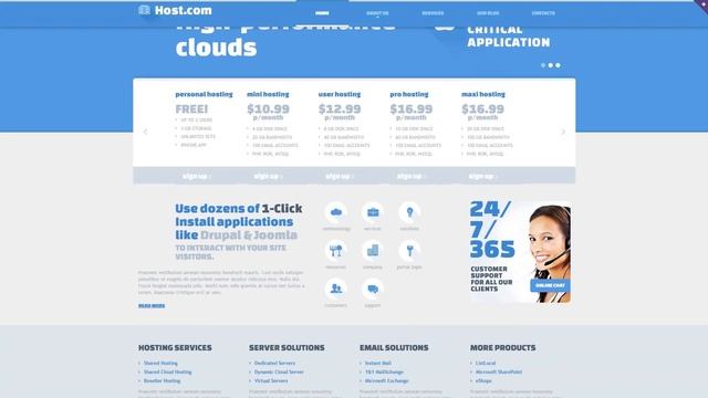 Hosting Responsive Website Template - 51340 смотреть онлайн