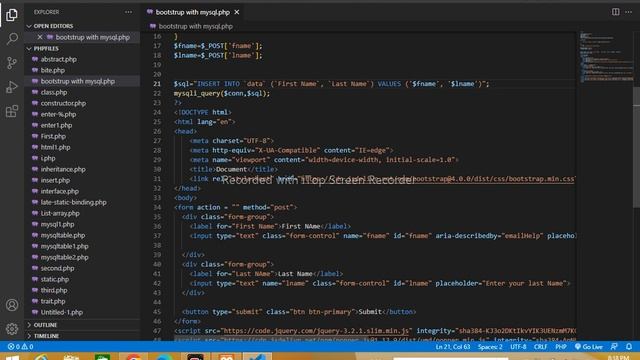 Bootstrap + myssql+PHP смотреть онлайн