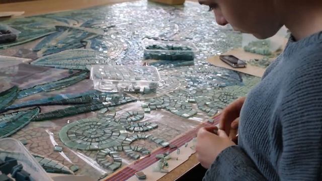 Панно из мозаики в хаммам, сауну и бассейн. смотреть онлайн