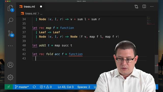 Trees with Map and Fold | OCaml Programming | Chapter 4 Video 7 смотреть онлайн