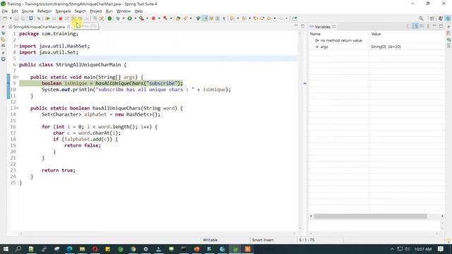 Write a program to check if String has all unique characters in java? смотреть онлайн