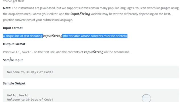 HackerRank Day 0: Hello World | Java in Hindi смотреть онлайн