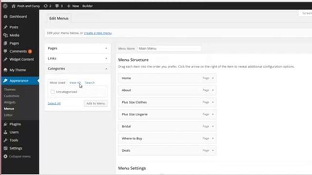 09 Editing or updating your Wordpress navigation menus смотреть онлайн