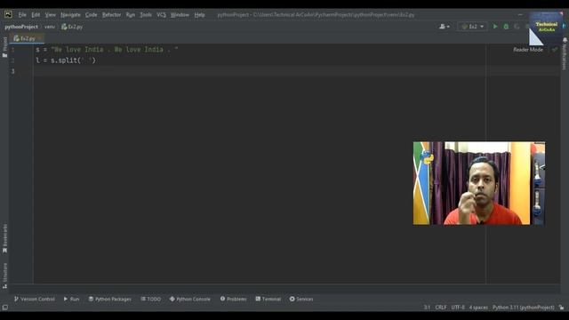 Replace a word by another word within a sentence in Python | Python | without using replace() metho смотреть онлайн