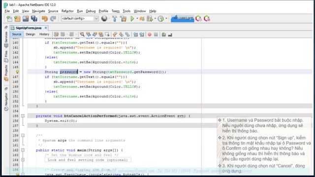 Lab 1.B3: Tạo form SignUp đơn giản trong Java Swing смотреть онлайн