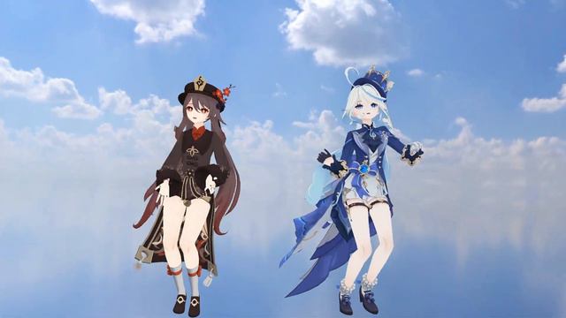 【MMD】- HuTao&Furina - 愛包ダンスホール【原神/Genshin Impact】