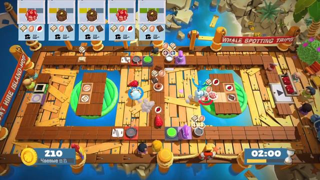 Дополнение для Overcooked 2 - Surf 'n' Turf уровень 3-3