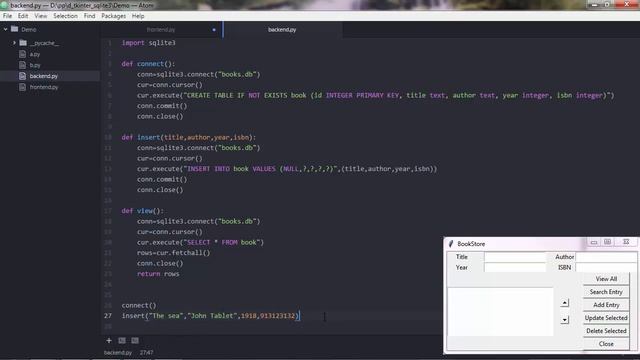 Python 22.4 Application-4 Build a desktop Database Application - Backend смотреть онлайн