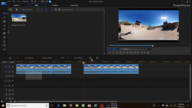 PowerDirector 16 Ultimate 360 editing How to cut scenes and angle смотреть онлайн