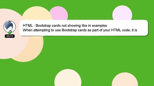 HTML : Bootstrap cards not showing like in examples смотреть онлайн