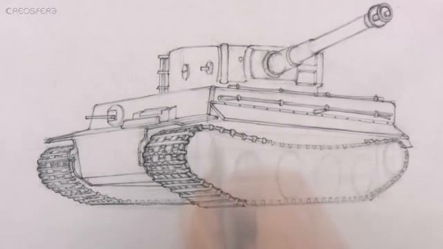 How to draw a tank - Easy Perspective Drawing 10 смотреть онлайн
