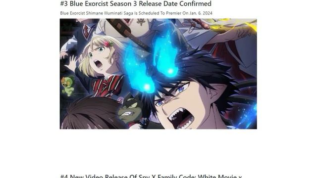 Blue Exorcist Season 3 Release Date Confirmed, Fire Hunter Season 2, Daily Anime News Hindi смотреть онлайн