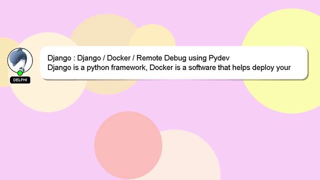 Django : Django / Docker / Remote Debug using Pydev смотреть онлайн