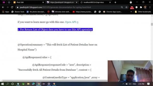 #SpringDoc #OpenApi #Swagger Generate Documentation for Spring Boot API with swagger and openAPI-3