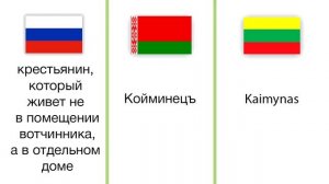Белорусский и литовский язык. Редкие общие слова. Сравнение.