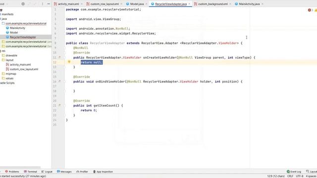 RecyclerView in Android || Android Development || Java || Android Studio смотреть онлайн