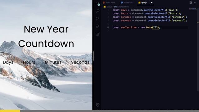 Countdown Timer | JavaScript смотреть онлайн