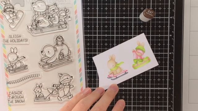 Pastel Christmas Card Feat. Dashin Thru The Snow From Mama Elephant