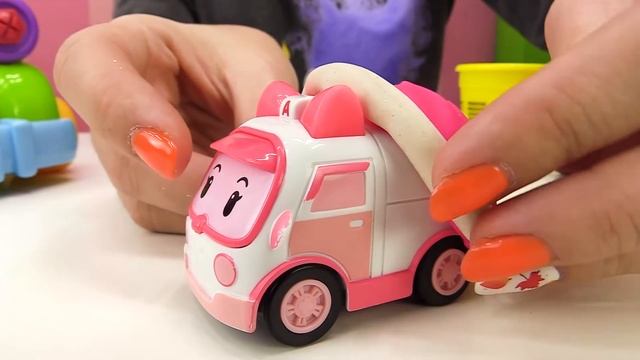 Видео для детей: Робокар Поли и поделки из Плей До смотреть онлайн