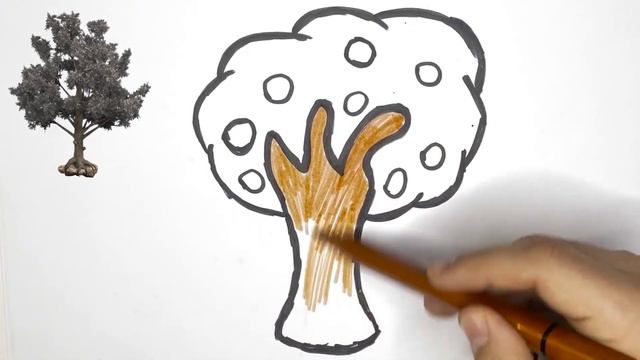 Bolalar uchun Daraxt chizish / Drawing Tree for kids / Рисование Дерево для детей смотреть онлайн