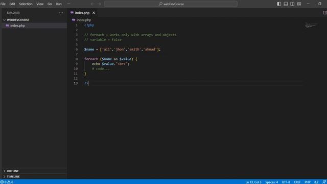 php foreach loop in hindi/urdu | php tutorial | #15 | @thecodecollege смотреть онлайн